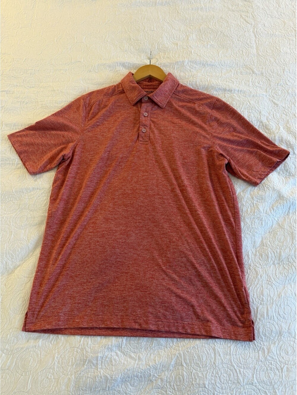 Johnston Murphy Performance Shirt Mens Medium Golf Polo Red